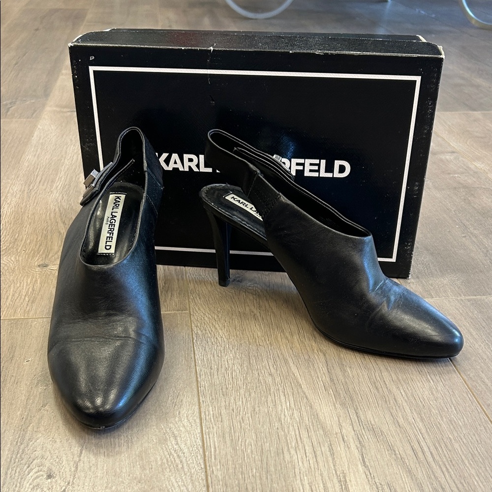 Karl Lagerfeld Sleek Black Heels